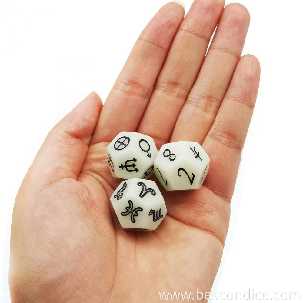 3 Pieces Astrological Dice Set 1 3 Pieces Astrological Dice Set 1